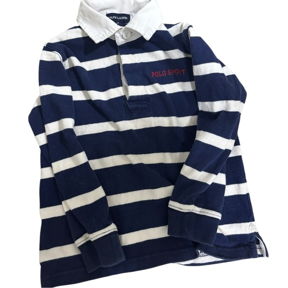 Ralph Lauren Other - Vintage Ralph Lauren Polo USA Rugby Shirt Navy White Stripes Boys 4T